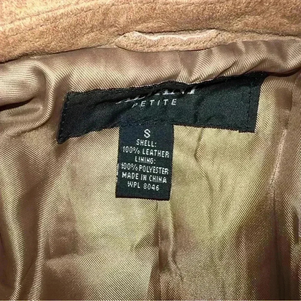 Alfani 100% leather jacket size small fits like 8-10 - Picture 6 of 11